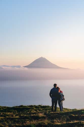 View from the highest mountain of Sao Jorge, Azores