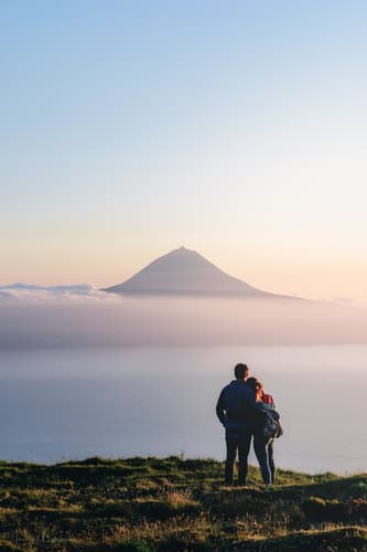 View from the highest mountain of Sao Jorge, Azores