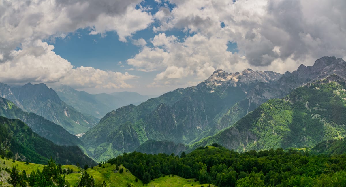 View of the Albanian Alps, Albania