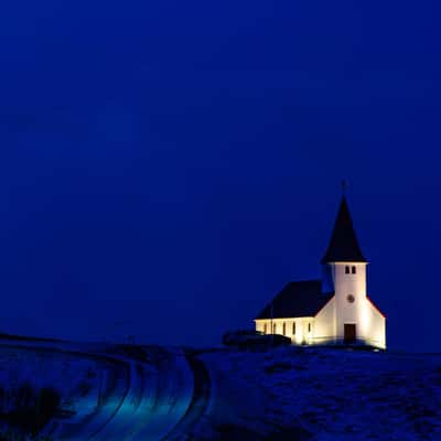 Vik Church during Blue Hour, Iceland