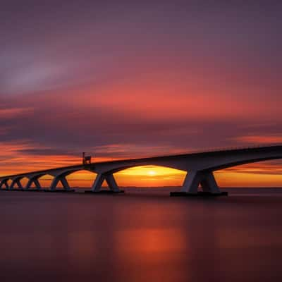 Zeeland Bridge Oosterschelde, Netherlands