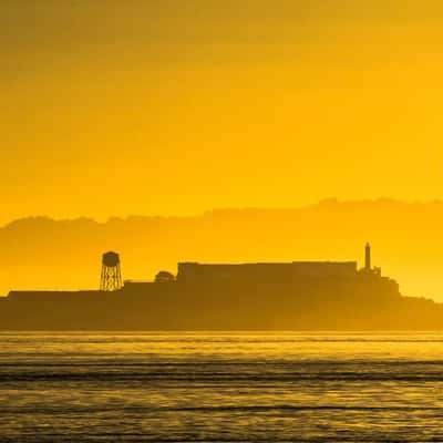 Alcatraz at sunrise, USA