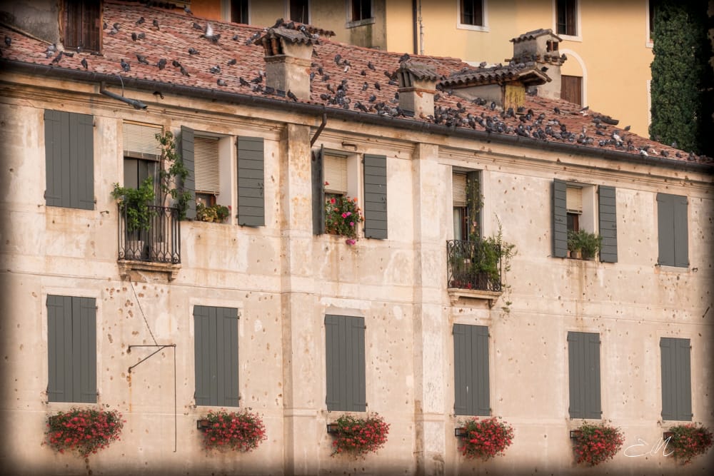 Bassano del Grappa, view from the old bridge, Italy