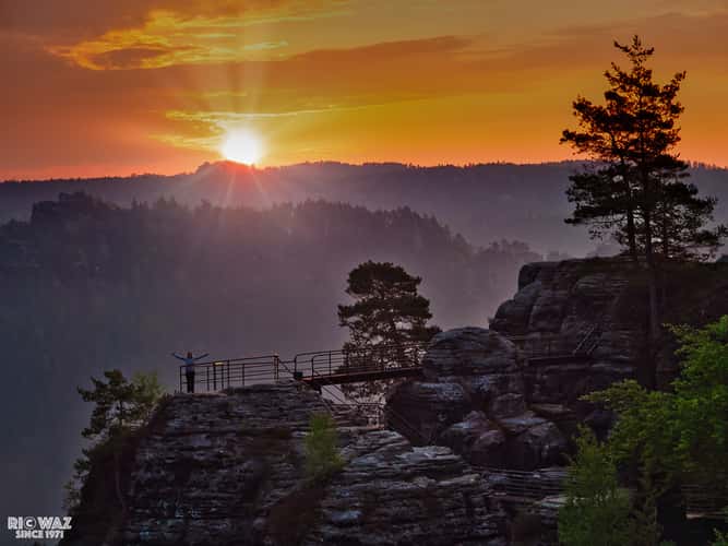 Basteibridge from Ferdinandstein, Saxon Switzerland