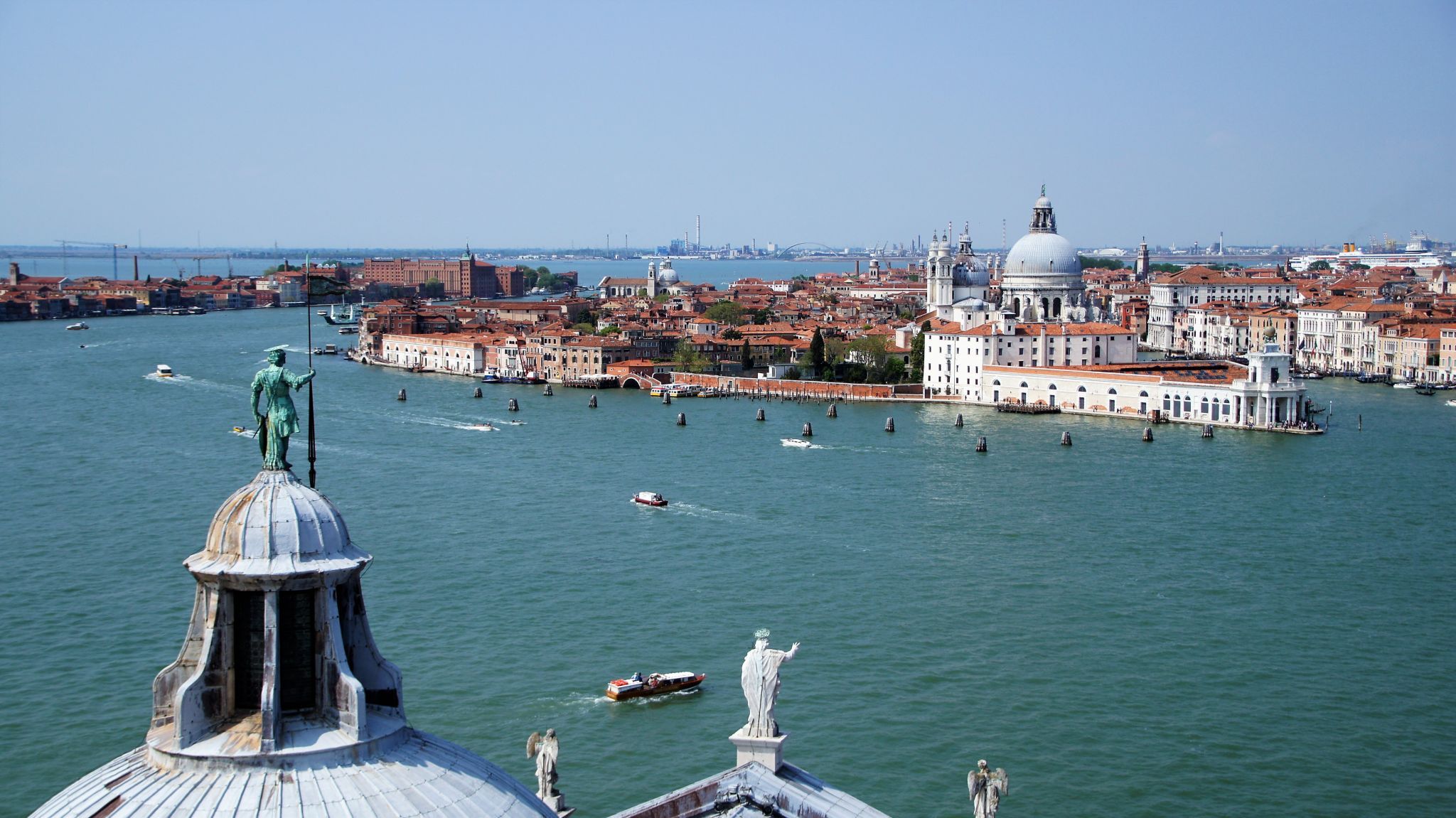 View from the church tower of San Giorgio in Venice, Italy