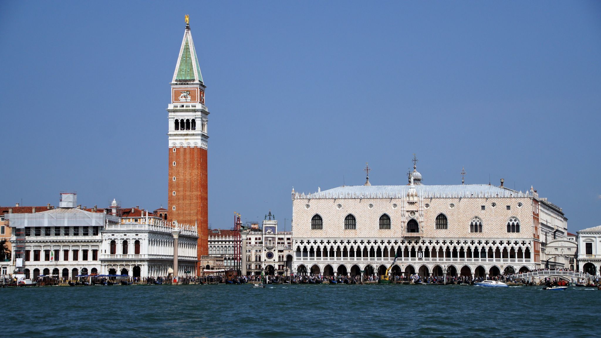 View from the church tower of San Giorgio in Venice, Italy