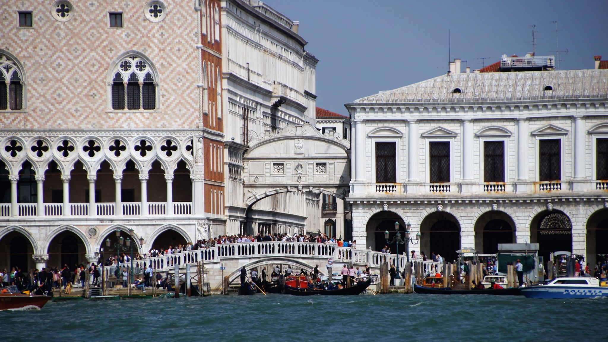 View from the church tower of San Giorgio in Venice, Italy