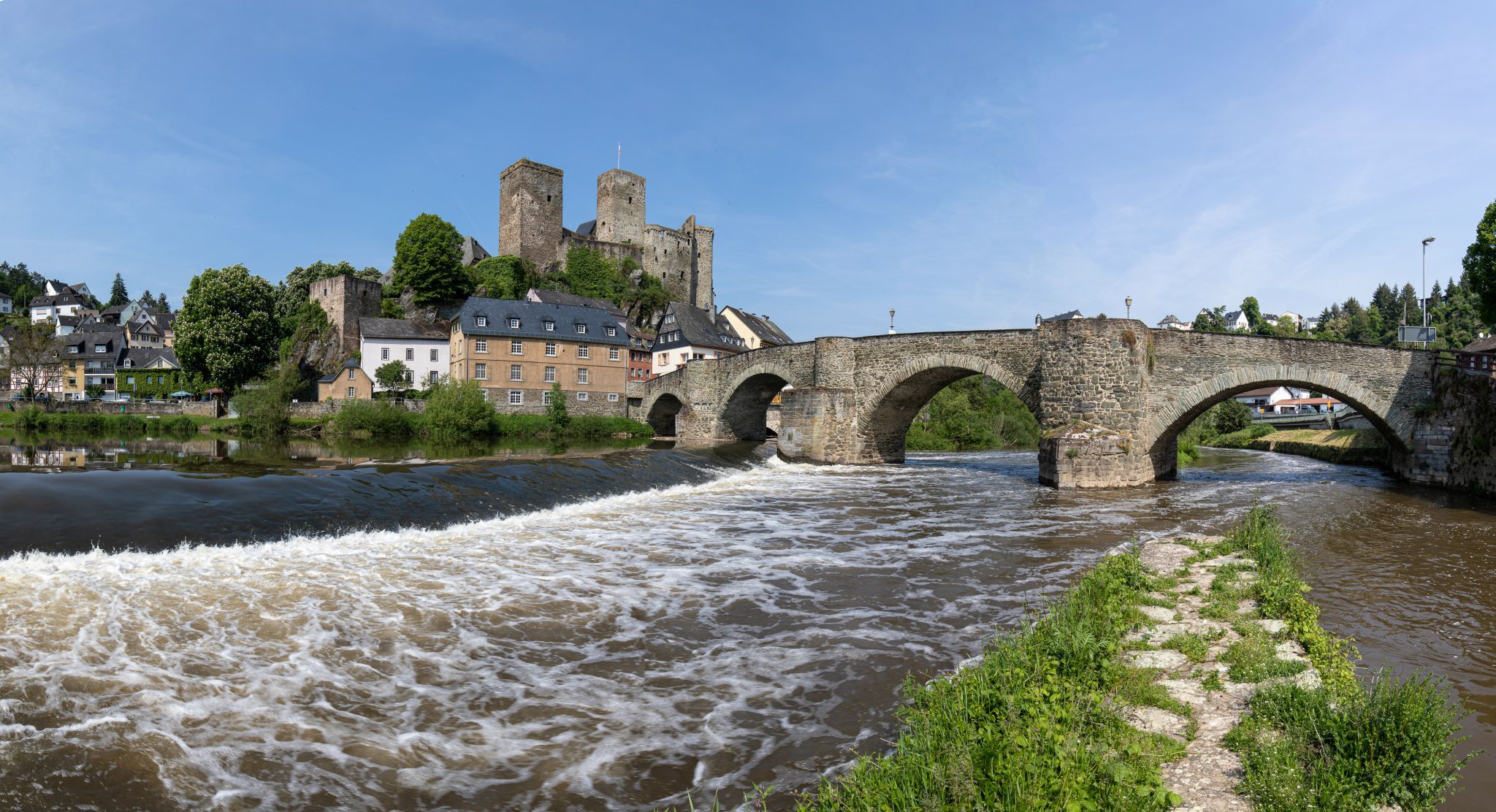 Runkel Castle above the Lahn, Germany
