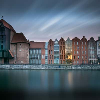 On the riverbank of Motlawa, Gdansk, Poland