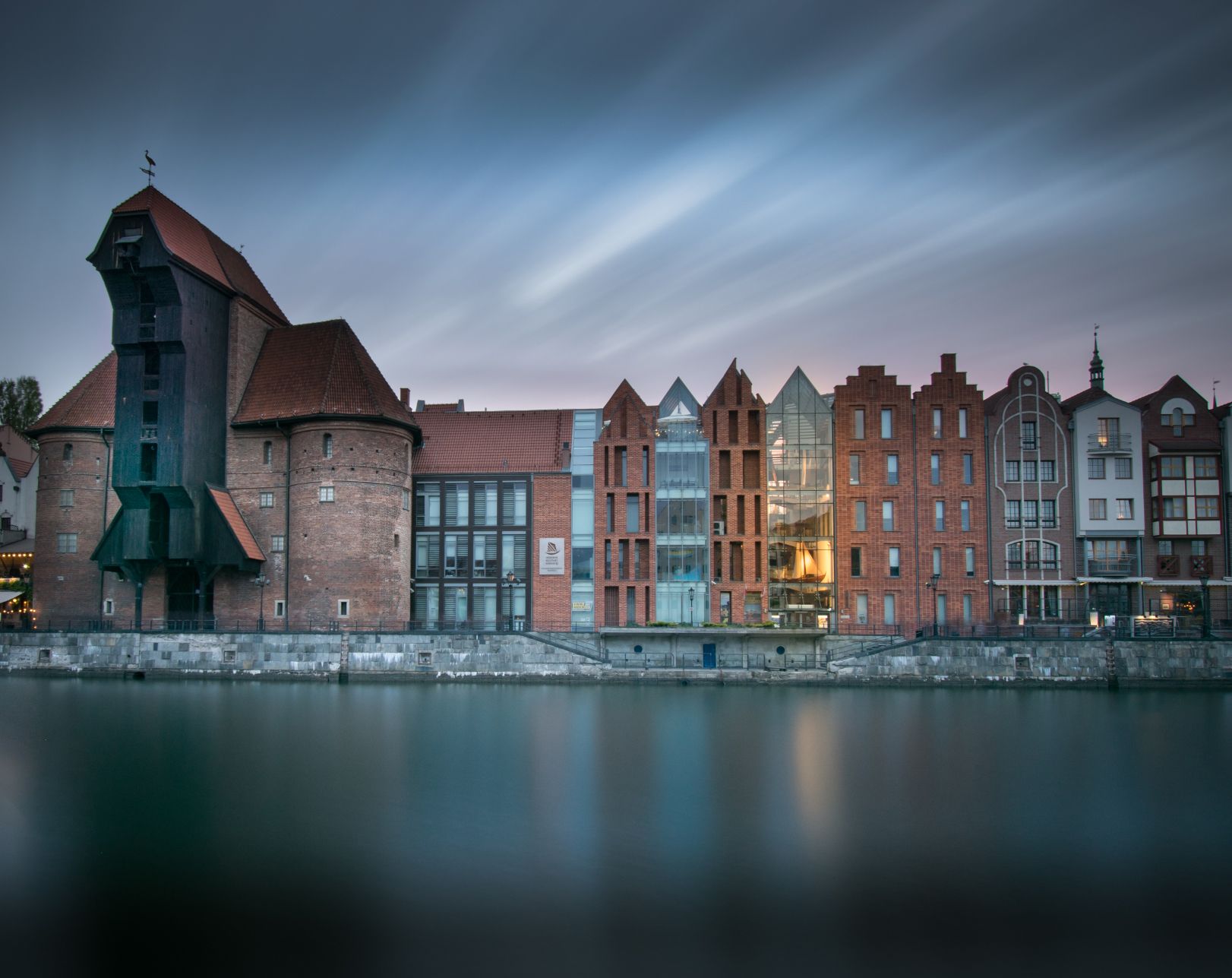 On the riverbank of Motlawa, Gdansk, Poland