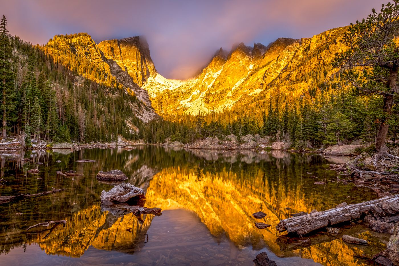 Dream Lake (Colorado; Rocky Mountain National Park), USA