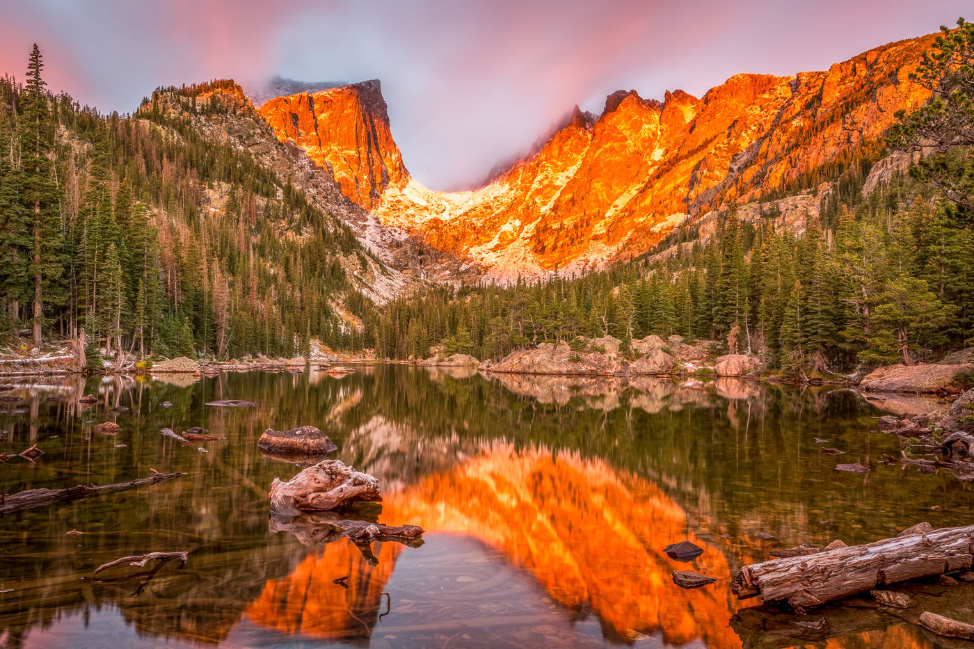 Dream Lake (Colorado; Rocky Mountain National Park), USA