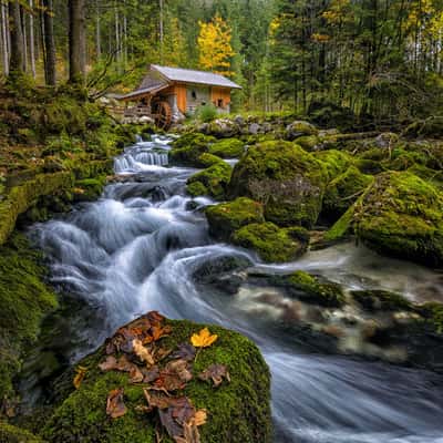 Old mill at the Schwarzbach in Golling (Austria), Austria