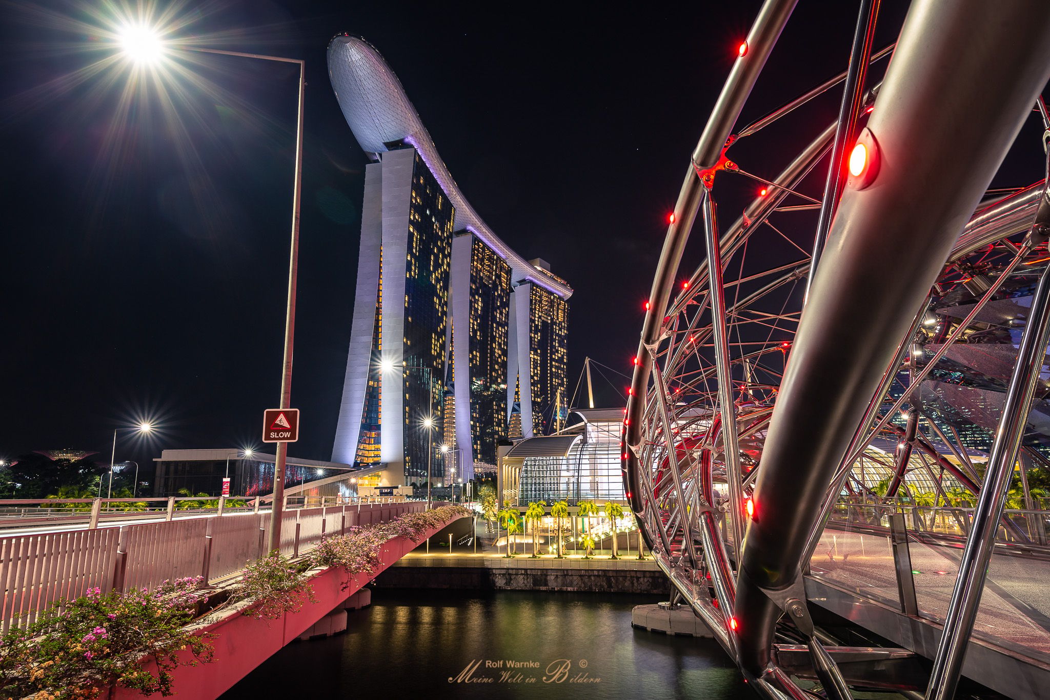 Sunset from the Helix Bridge, Singapore