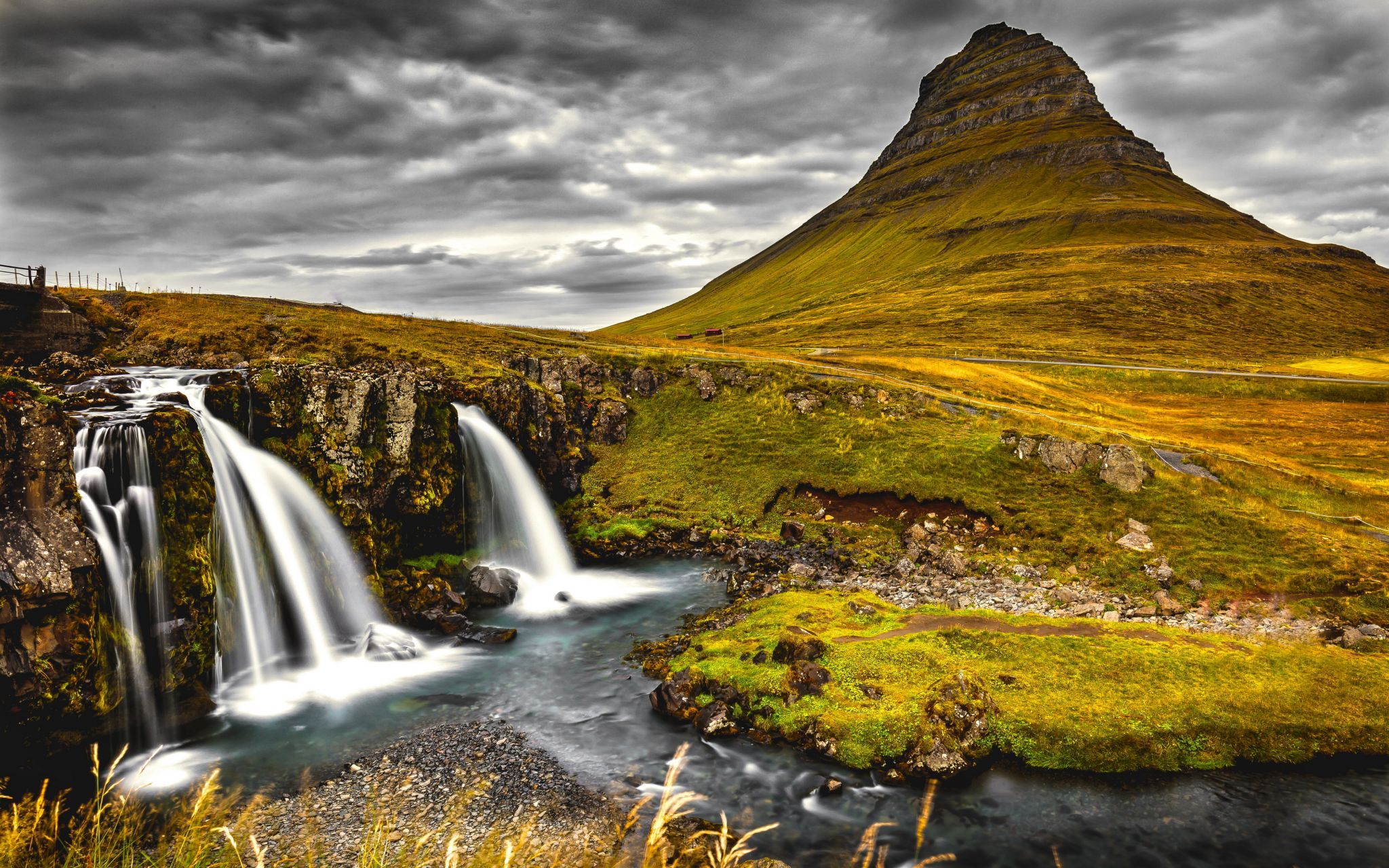 Kirkjufell Waterfall with Kirkjufell, Iceland