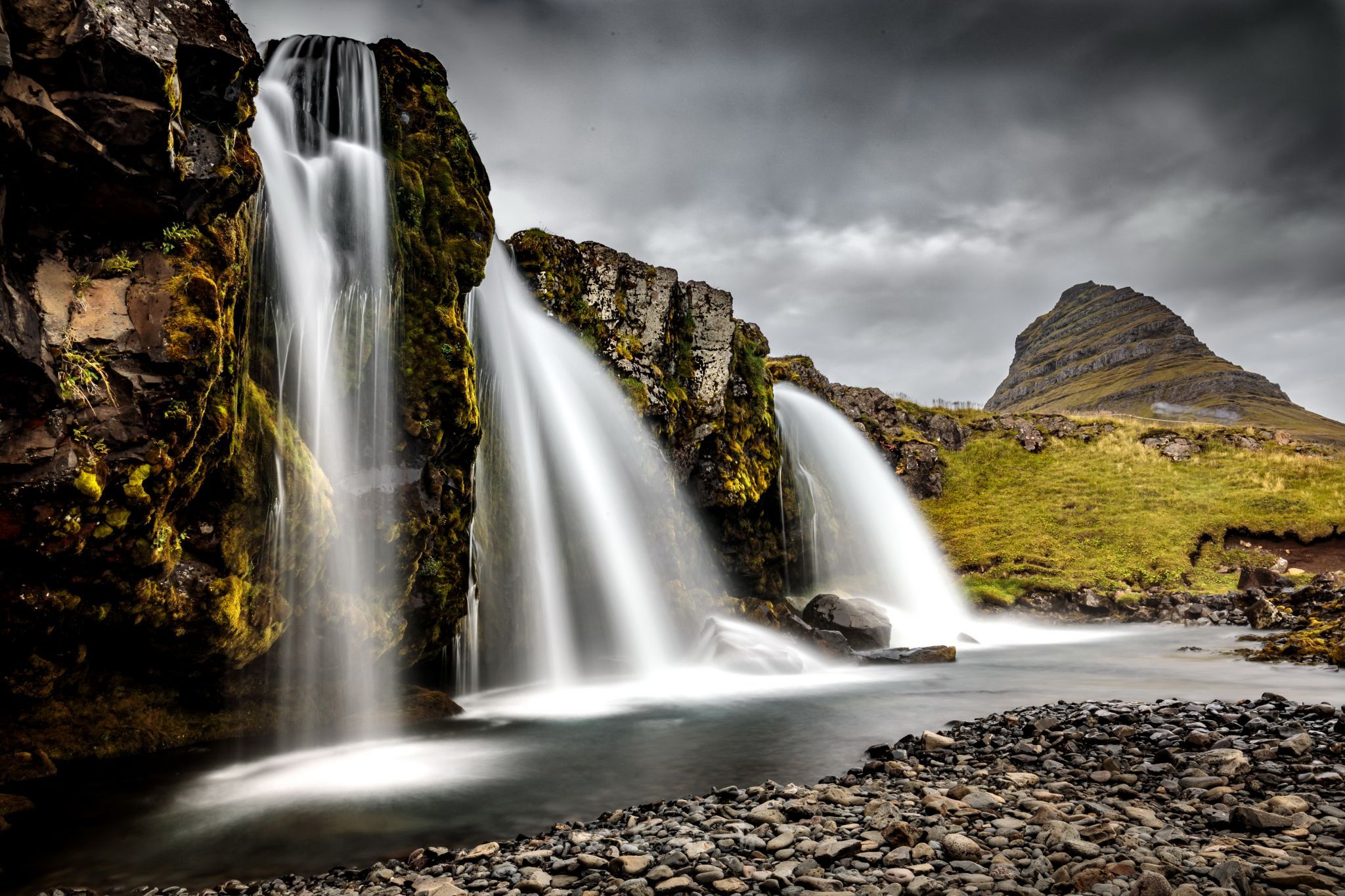 Kirkjufell Waterfall with Kirkjufell, Iceland