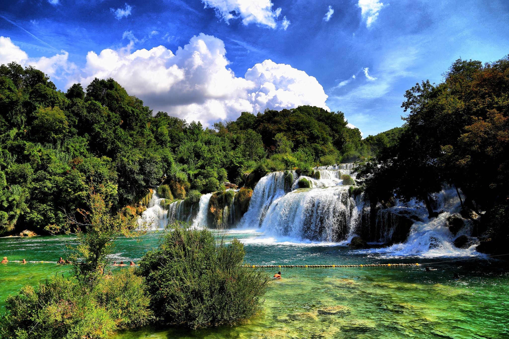 Skradinski Buk, the main waterfalls of Krka National Park, Croatia
