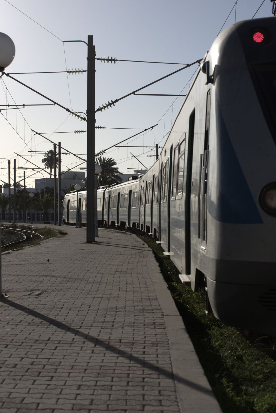 Metro/train ride between Sousse an Mahdia, Tunisia