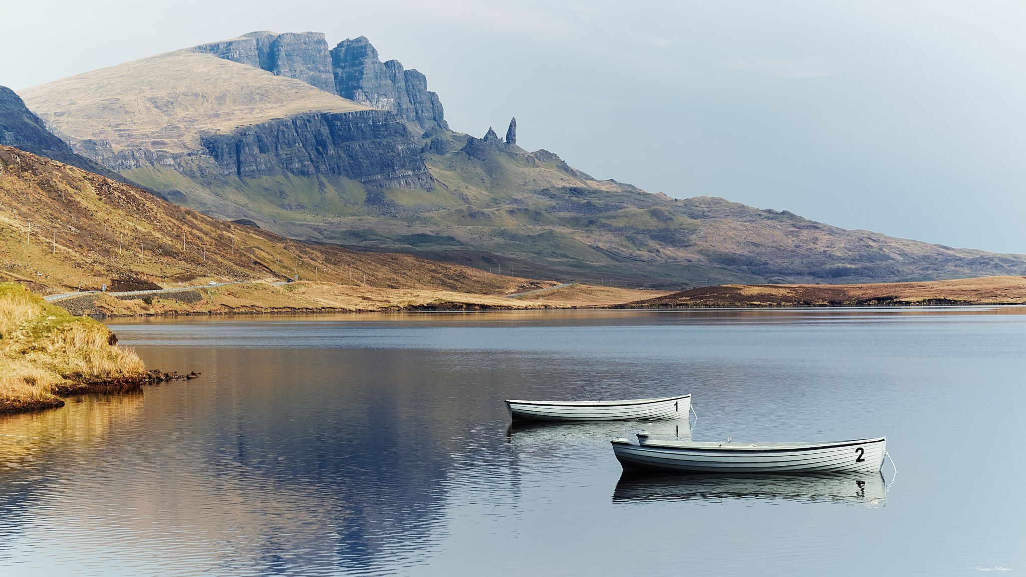 Old Man of Storr From Loch Fada, United Kingdom