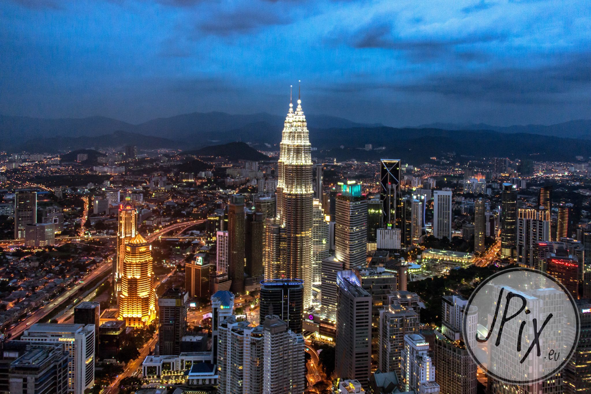 Petronas Twin Towers from Menara Kuala Lumpur, Malaysia