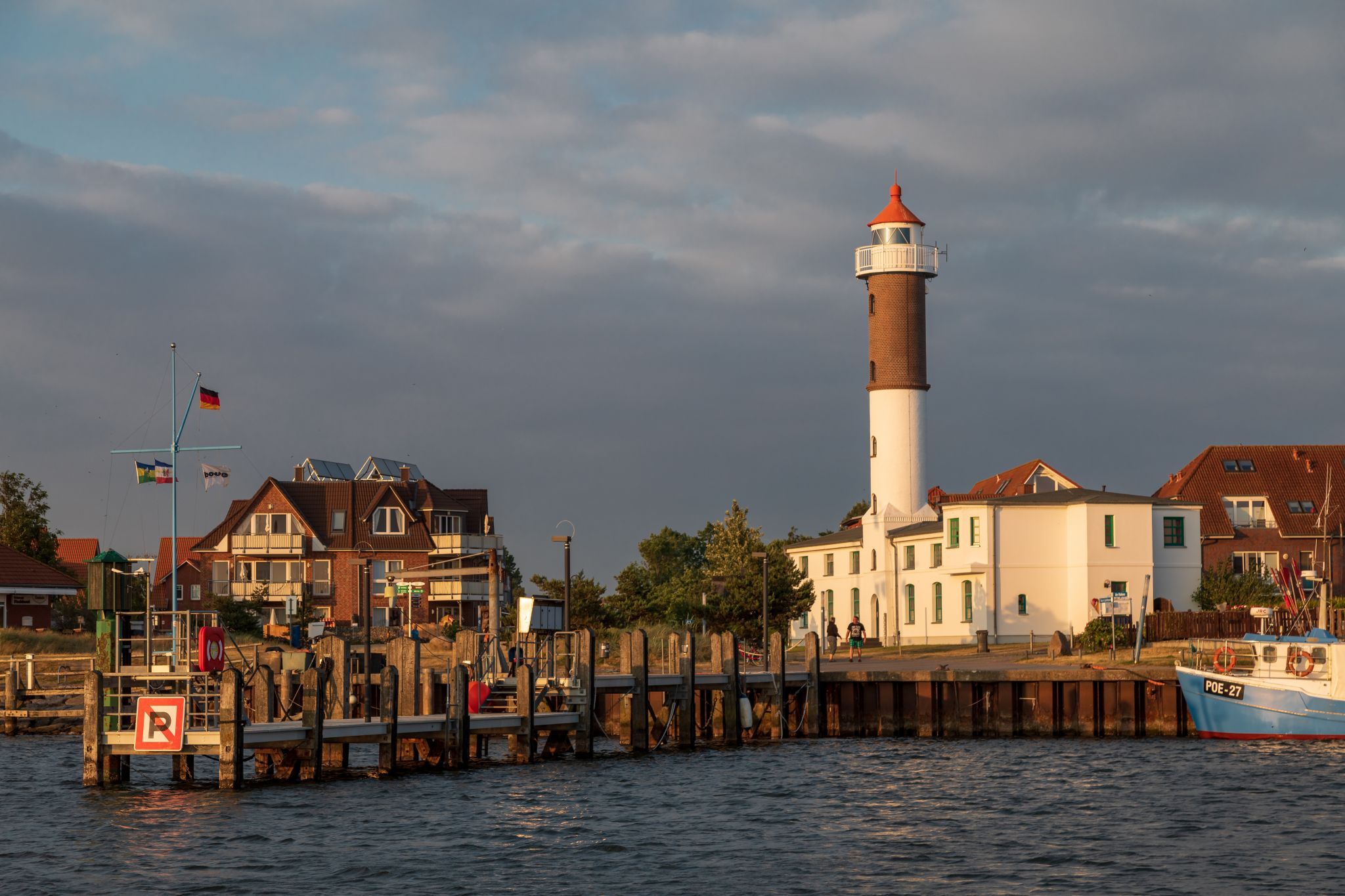 Port and Lighthouse at Beach Timmendorf, Germany