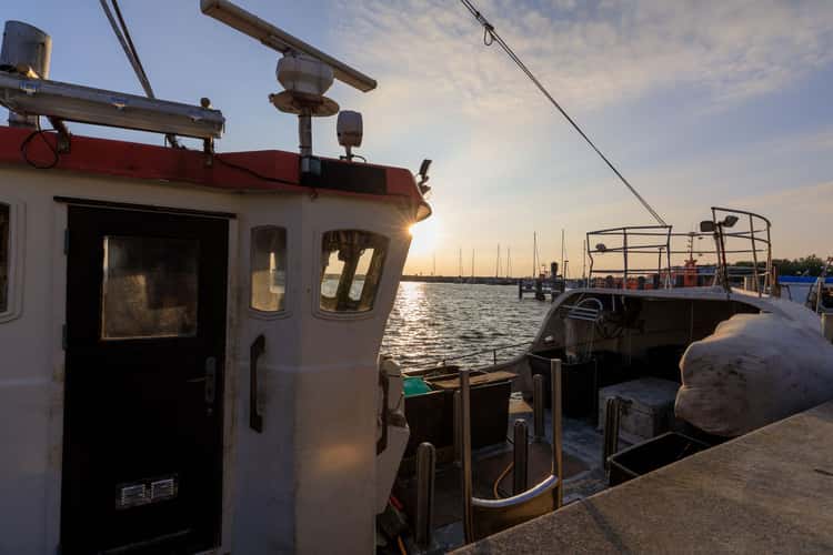 Port and Lighthouse at Beach Timmendorf