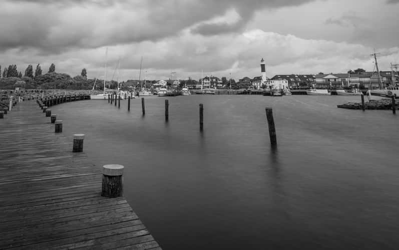 Port and Lighthouse at Beach Timmendorf