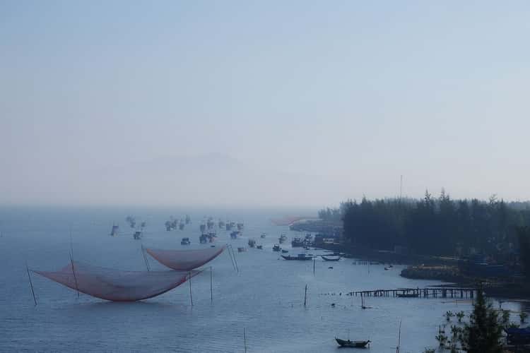 Port for fishermen near Hoian, Vietnam