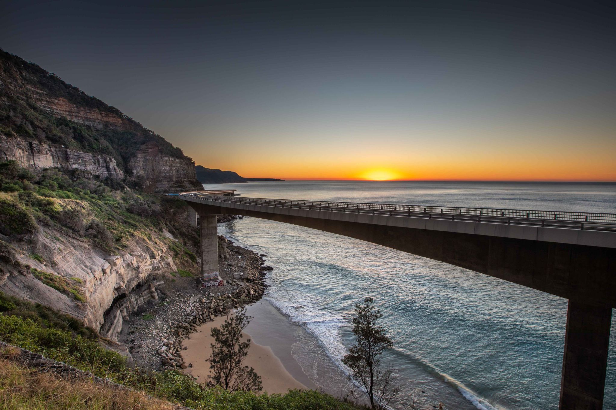 Sea Cliff Bridge Sunrise Clifton New South Wales, Australia
