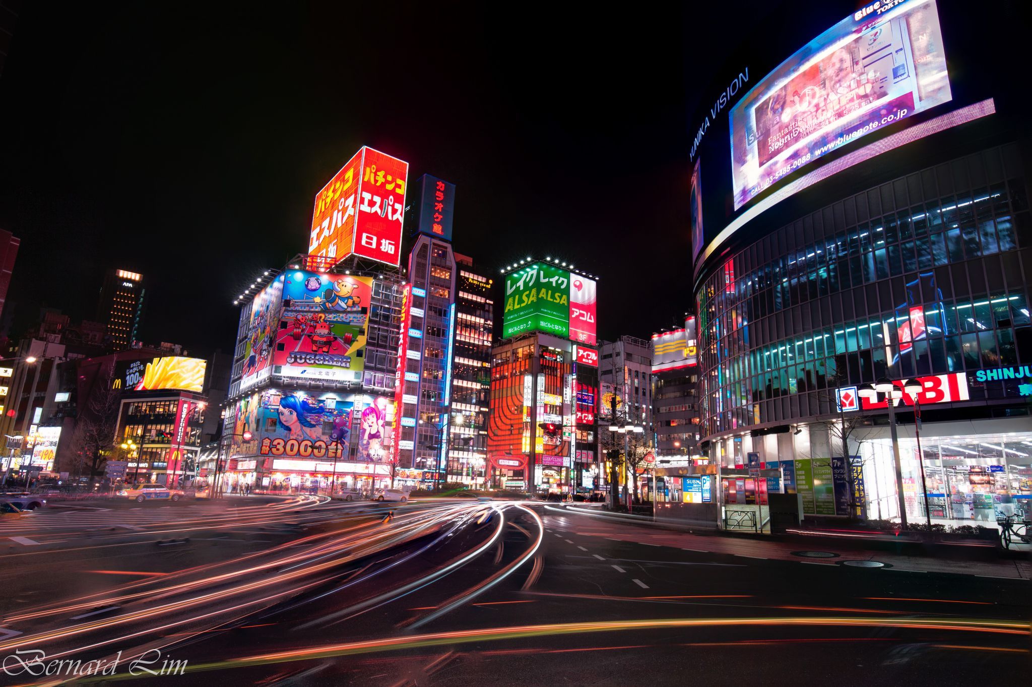 Shinjuku light trails, Japan