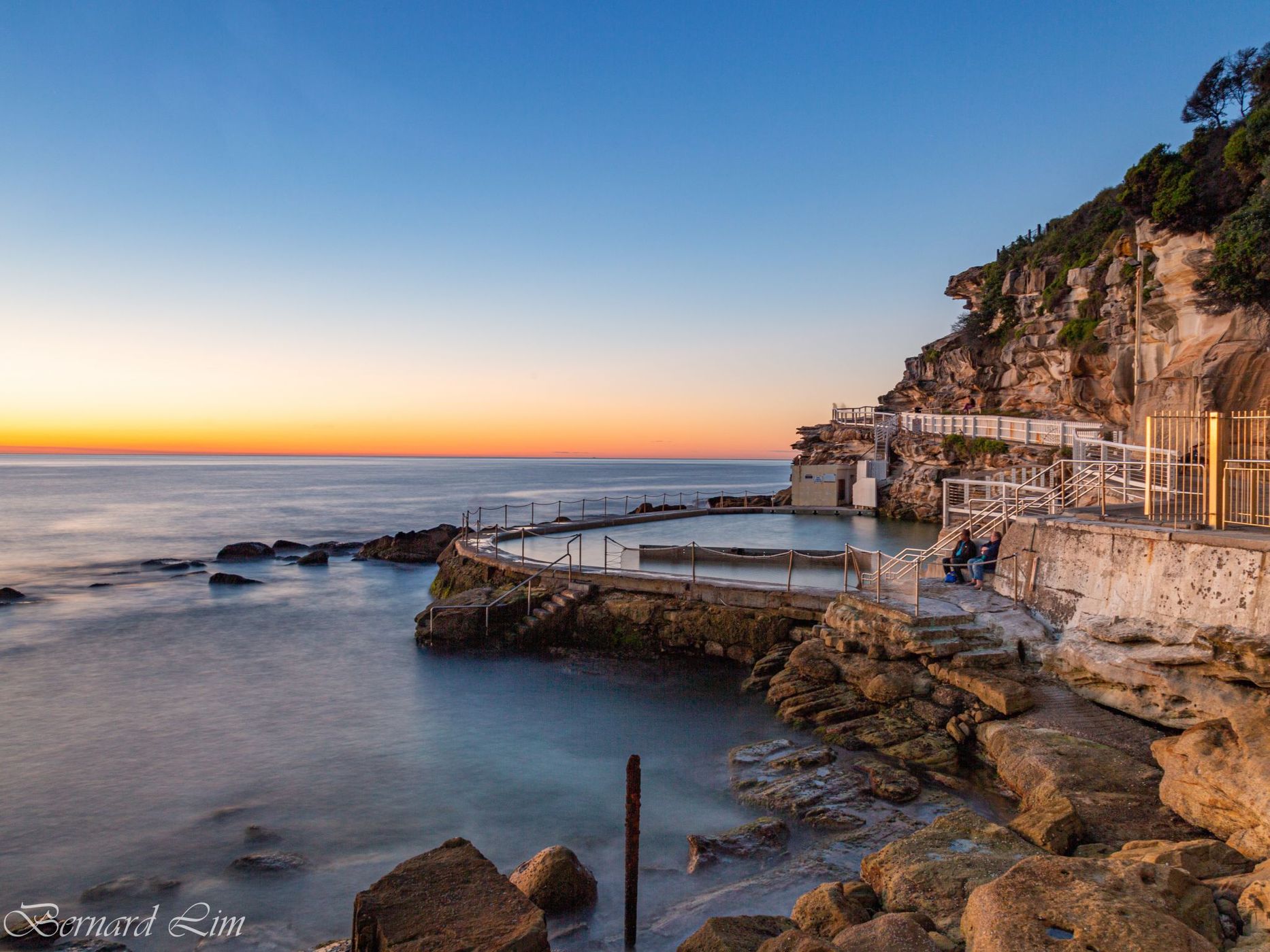 sunrise over the coastal pool, Australia