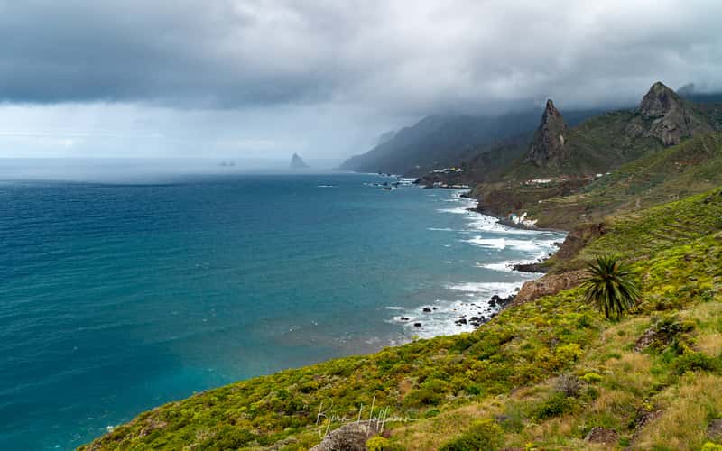 Tenerife Anaga Mountains, View on Playa Tamadite