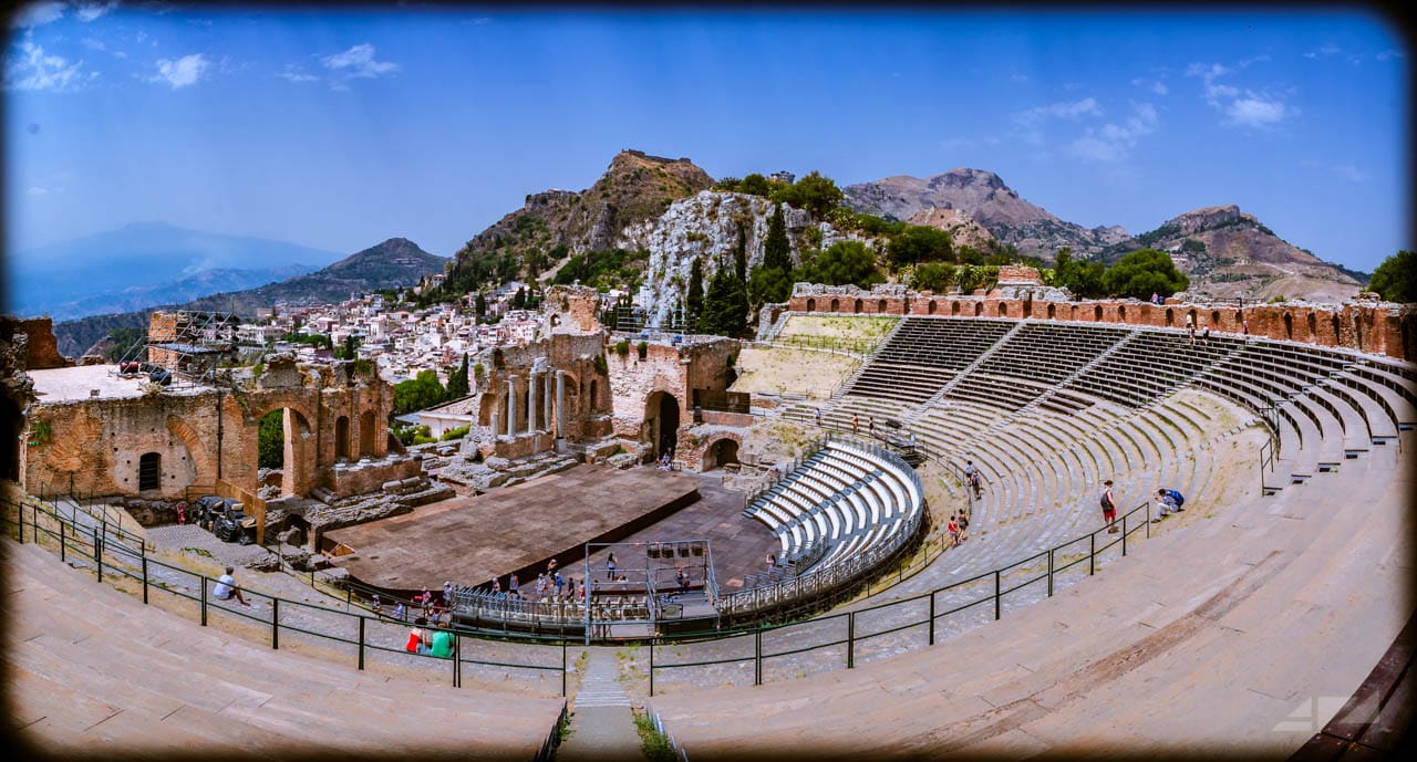 The ancient theatre of Taormina, Italy