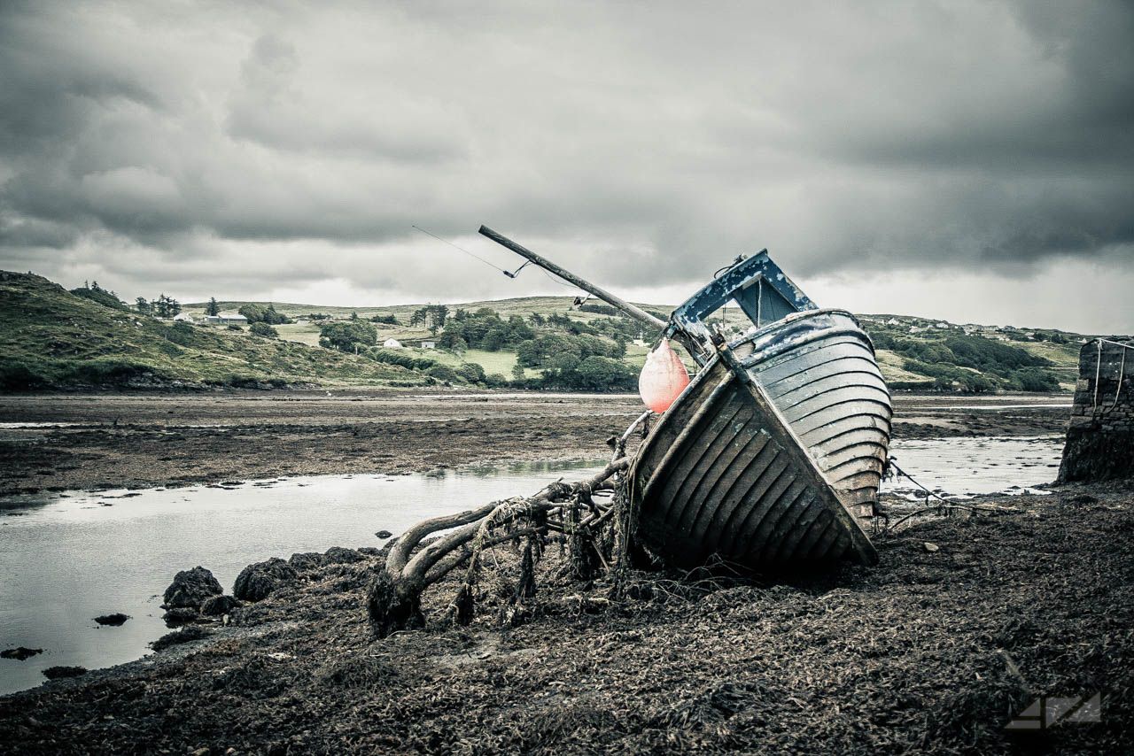Abandoned fishing boat, Ireland