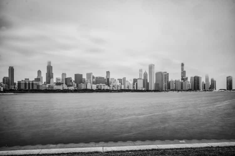 Skyline of Chicago from Adler Planetarium