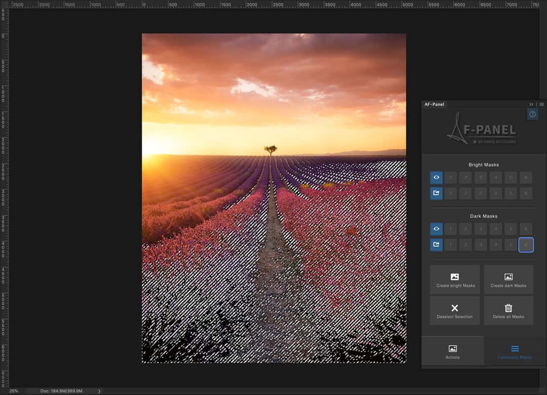 This is what my AF-Panel as a Photoshop plugin looks like. It's very easy to use and combines the most important features of any landscape photographer.