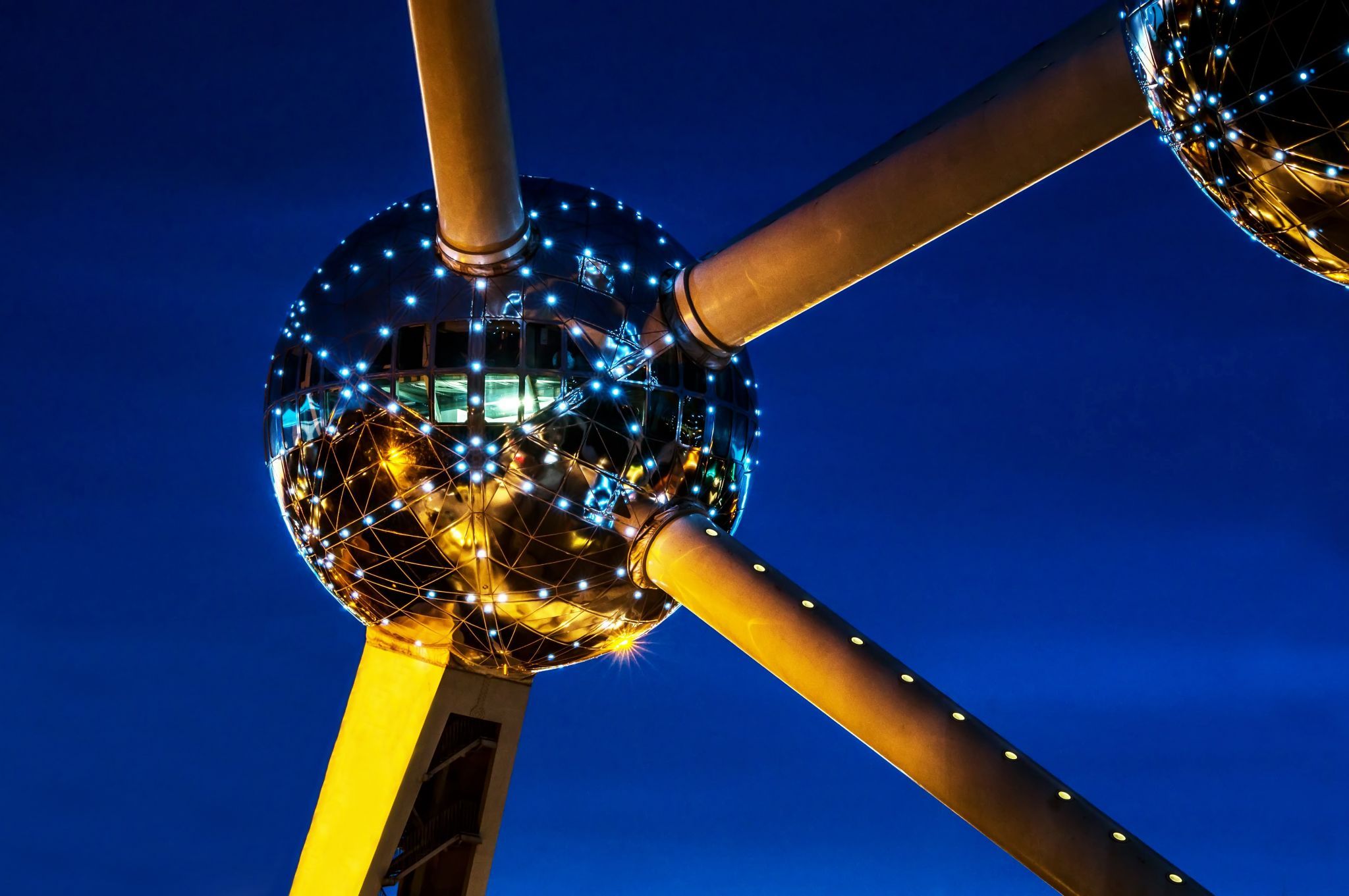 Close-up of Atomium, Brussels, Belgium