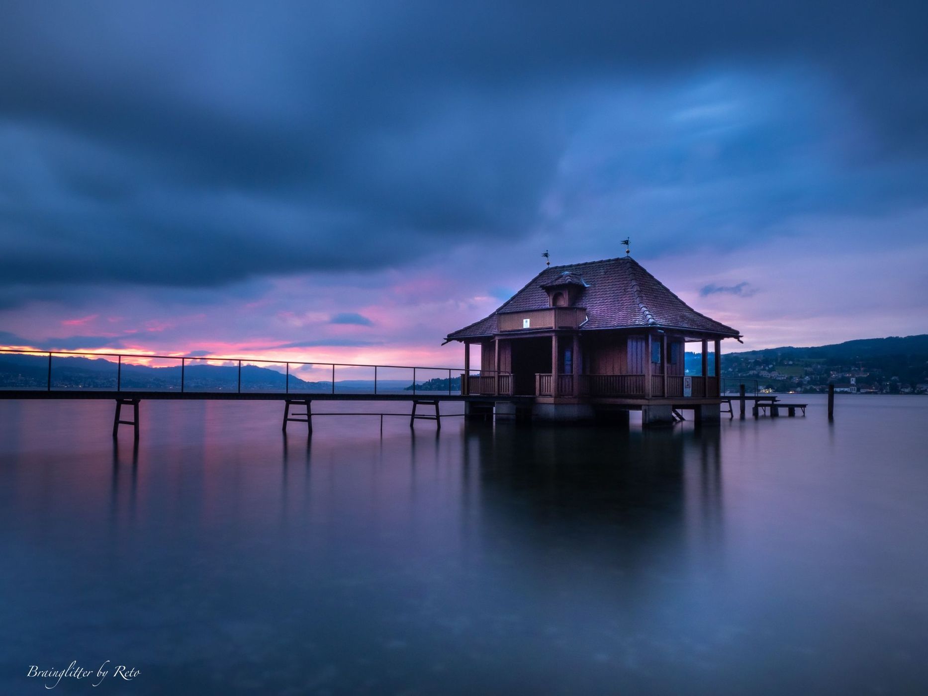 Bathhouse lake Zurich, Switzerland