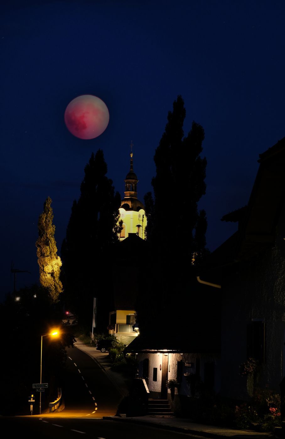 Blutmond in der Steiermark, Austria