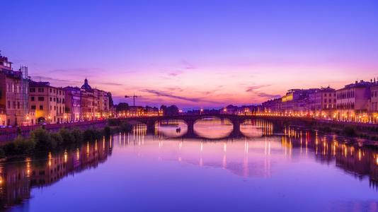 Bridge at Ponte Santa Trinita, Florence, Tuscany, Italy