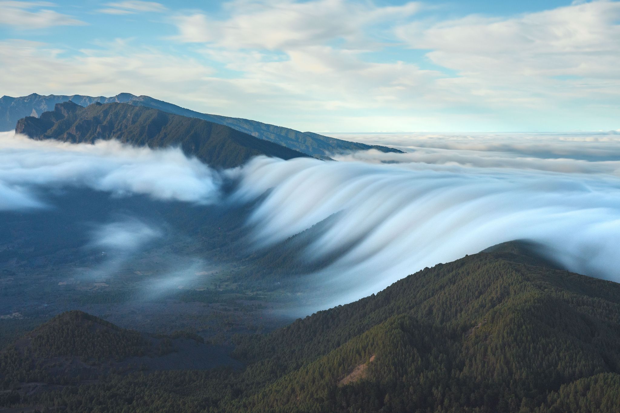 Cloud Waterfall in La Palma, Spain