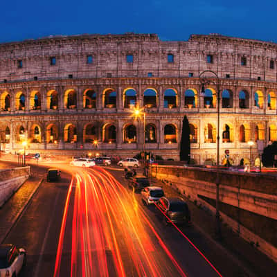 Colosseum from Ponte degli Annibaldi, Rome, Italy