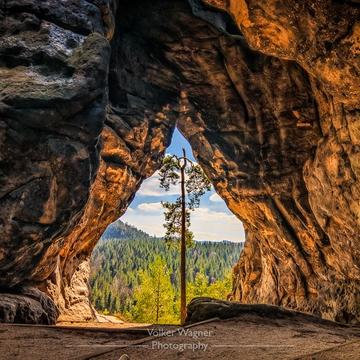 'The Kleinstein Cave in Saxon Switzerland', Germany