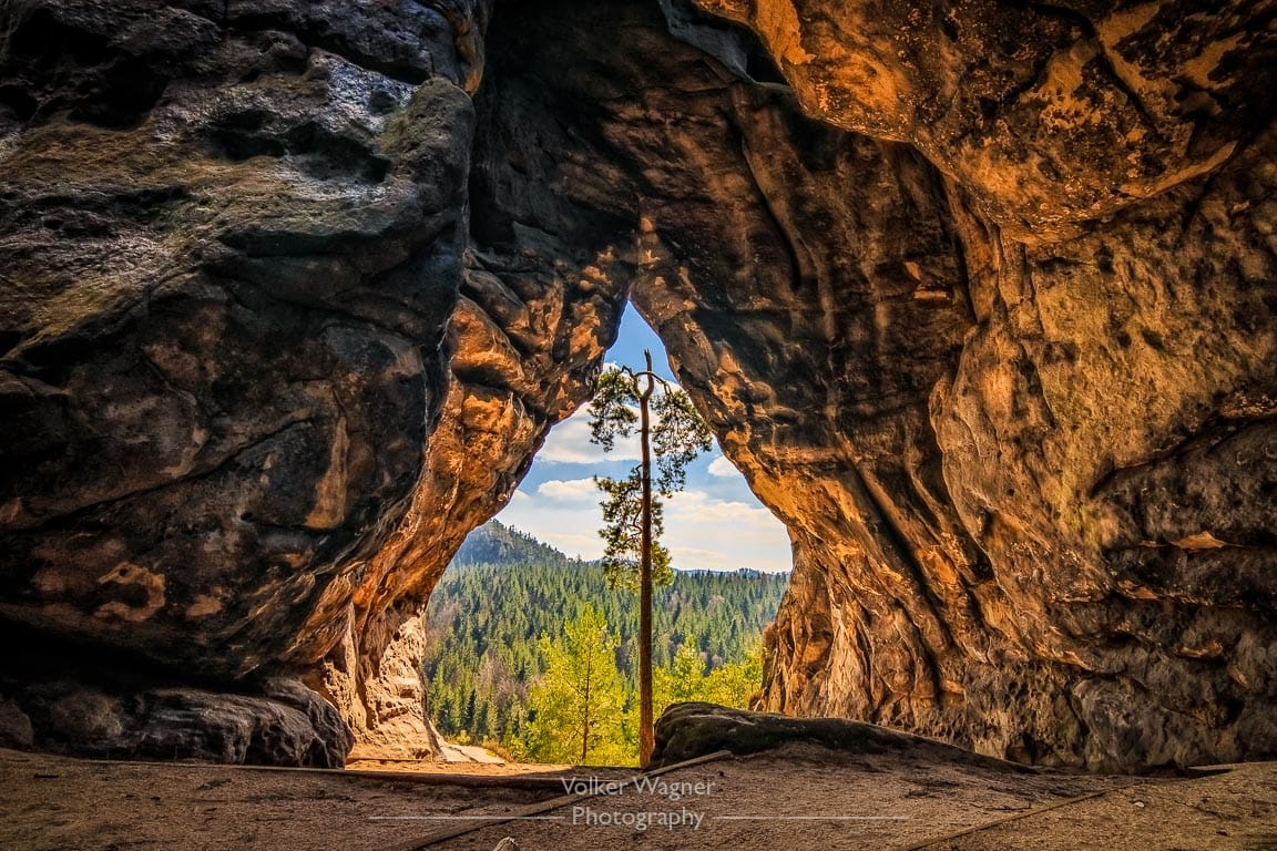 'The Kleinstein Cave in Saxon Switzerland', Germany