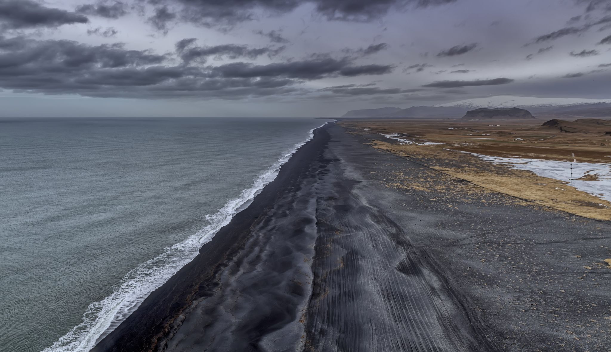 The Endless Black Beach from Dyrhólaey Viewpoint, Iceland