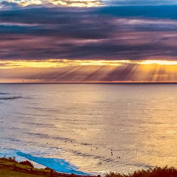 Early morning surf sunrise Warriwood Sydney, Australia
