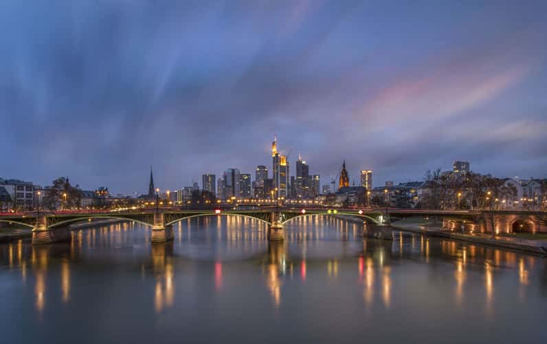 View from the Flößerbrücke, Frankfurt am Main