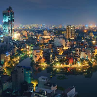 Hanoi skyline from Summit Lounge, Vietnam