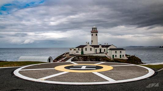 helicopter landing base in Fanad Head Lighthouse