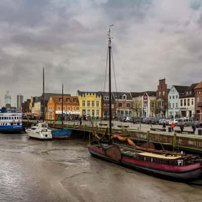 Husum Binnehafen (low tide), Germany